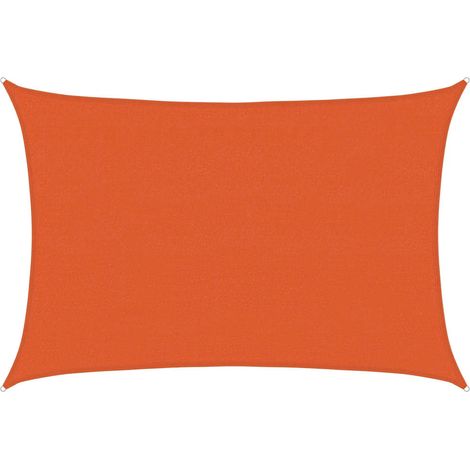 Voile d'ombrage，Voile de parasol，Toile d'ombrage 160 g/m² Orange 4x6 m PEHD CFW45968 (1/5)