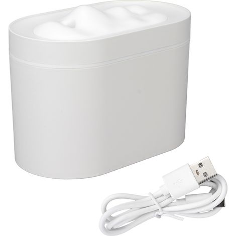 Humidificateur d'air à double pulvérisation 800 ml, hydratation réglable, USB, humidificateur de bureau pour la maison, blanc (1/5)