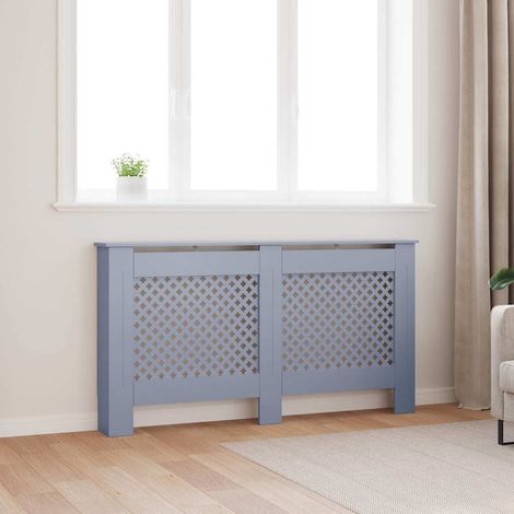 vidaXL Cubierta para radiador MDF gris antracita 152x19x81,5 cm (1/4)