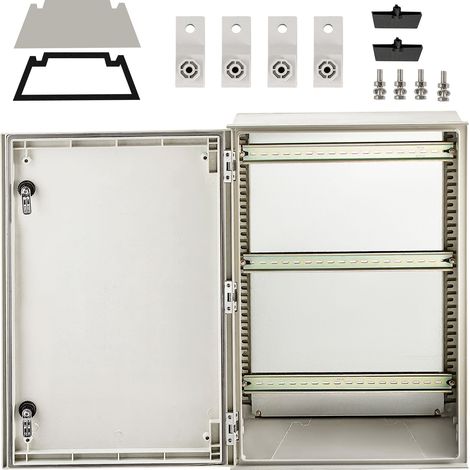 Boîte électrique NEMA 4X en fibre de verre, 60x40x23 cm, étanche IP66, avec platine de montage, pour intérieur et extérieur. (1/5)
