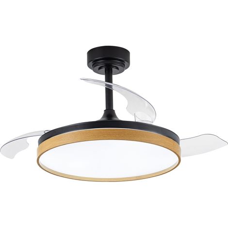 Ventilatore LED con pale pieghevoli Panam Black 72W 7920Lm CCT (1/5)