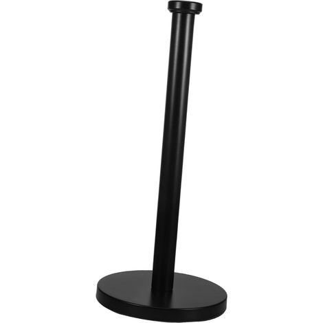 Porte-essuie-tout en acier inoxydable, pour salle de bain, noir (1/5)