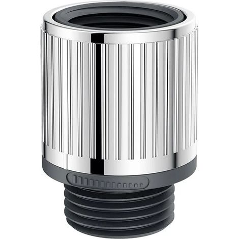 Régulateur de débit d'eau (argent) - Robinet de contrôle du débit pour pommeau de douche et baignoire - Accessoires de salle de bain (1/5)