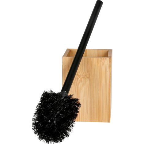 BURI Toilettenbürstenhalter aus Bambus WC-Bürste Toilettenbürste Bürstenhalter (1/2)