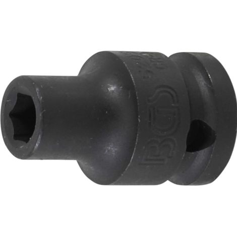 BGS Kraft-Steckschlüssel-Einsatz Sechskant Antrieb Innenvierkant 12,5 mm (1/2") SW 8 mm - 5205-8