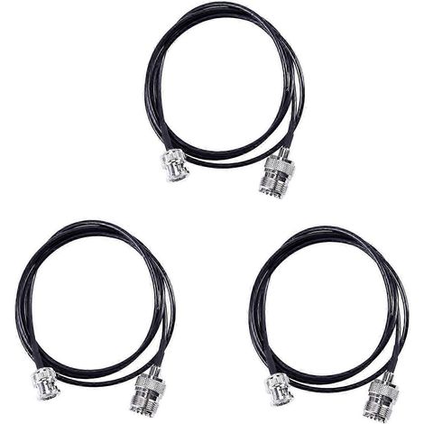 3x RF UHF VHF Funk-Koaxialantennenkabel BNC-Stecker auf UHF SO239 RG-58U MILSPEC Koaxialkabel Mobil-zu-Basis-Antenne 3 Fuß-JXLGV (1/5)