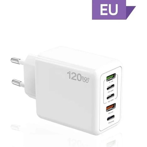 Chargeur rapide Xiaomi 120 W, chargeur multiport USB-C PD, adaptateur secteur Quick Charge 3.0 pour iPhone 16, 15 et 14, Samsung (1/5)