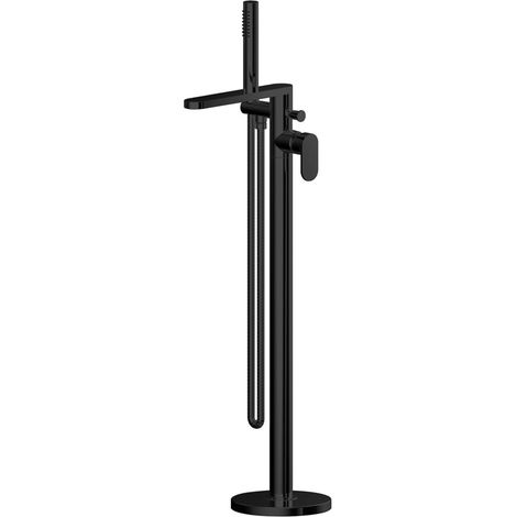 Nuie Binsey Freestanding Bath Shower Mixer Tap with Shower Kit - Matt Black