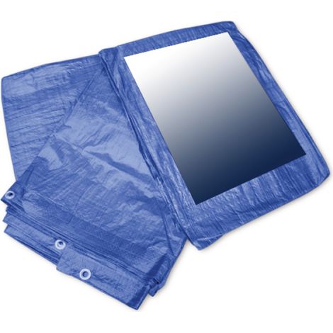 Telone impermeabile rinforzato, blu, 2 x 3 m, peso PL23