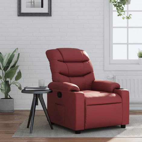 Relaxsessel Weinrot Kunstleder