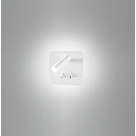 Applique Murale En Métal Blanc, Led 9W (6W+3W) Orientable, Lumière Chaude 3000K, Design Moderne Pour Intérieur, Série 6704 B Lc - Perenz France (1/2)