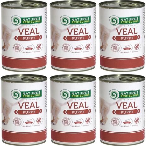 Viande de veau pour chiot Nature's Protection 6x400g (1/4)