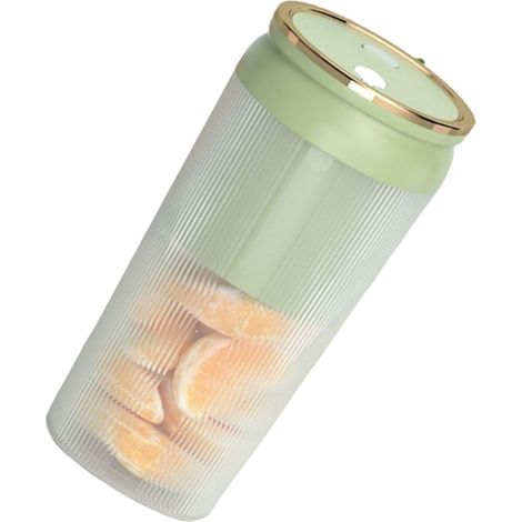 Mini-Entsafter mit USB-Ladefunktion, multifunktional, tragbar, automatisch, ideal für Zuhause und Studentenwohnheime, 300 ml, hellgrün (1/5)