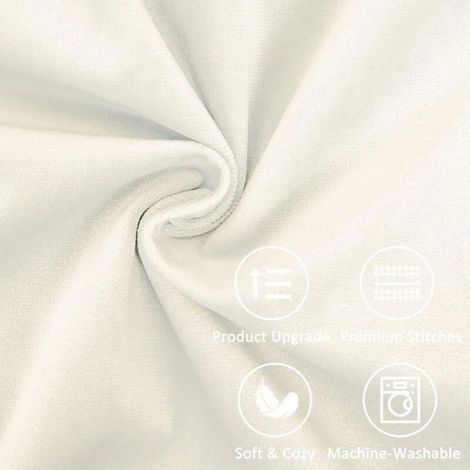 Housse Coussin 45x45 cm Blanc Velours – Lot de 2 pour Déco Chambre Fille (1/5)
