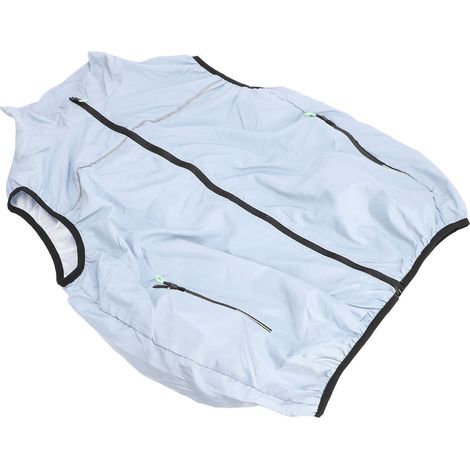 Gilet de travail climatisé 3 vitesses réglable anti-UV veste d'été rafraîchissante 3XL (1/5)