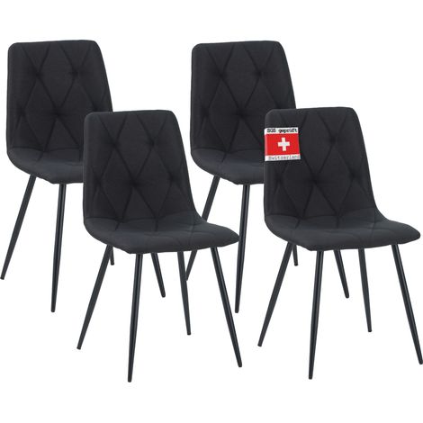 Albatros Esszimmerstuhl Dora mit Stoff Bezug stilvolles Vintage Design, belastbar mit 110Kg, Polsterstuhl - Moderner Küchenstuhl, Stuhl Esszimmer (1/5)