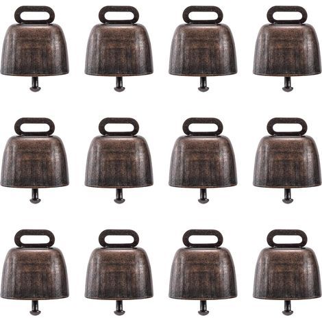 12 Bells, Copper, Clear Tone, Retro Design, Red Bronze, For Cattle, Sheep, Horses, Decoration (1/5)
