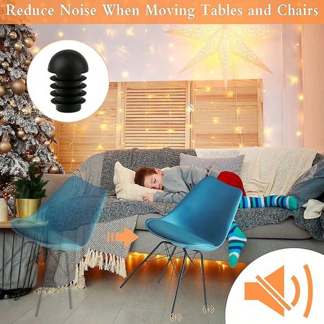 Protections pour pieds de chaise, 50 pièces, embouts ronds, protections pour tubes de chaise, protections pour pieds de chaise, protections d'entrée rondes pour pieds de chaise afin de protéger les me (1/4)