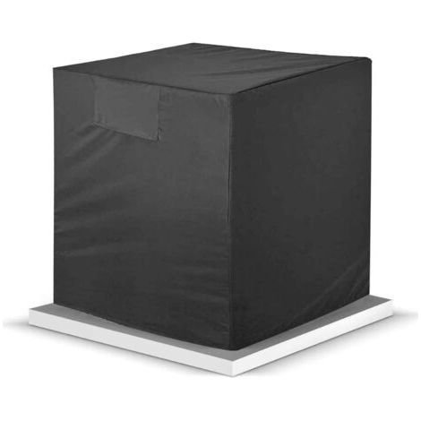Copertura Rose Central per unità esterne di condizionatori d'aria, impermeabile, antipolvere, nera con griglia di ventilazione (96,5 cm L x 96,5 cm P x 101,5 cm H) (1/5)