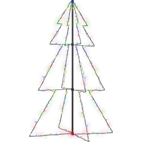 Arbre de Noël，Sapin de Noël cône 200 LED d'intérieur/d'extérieur 98x150 cm CFW78679 (1/5)