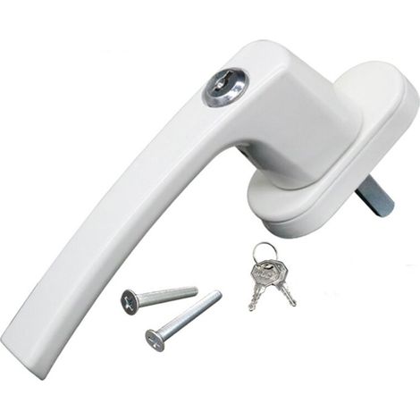 royaluxe - 2PCS Poignées de Fenêtre Verrouillables, Poignée de Fenêtre à Clé pour Sécurité Enfant, Adapté aux Fenêtres et aux Portes, avec 4 Clés Identiques, (1/5)