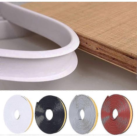 Schwarzes Kantenschutzband 12 mm - 5 m, flexibles TPE, kompatibel mit Arbeitsplatten und Leisten. (1/5)