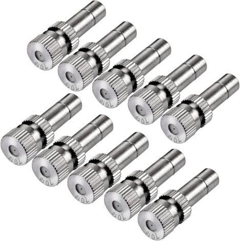 10pcs laiton basse pression brumisation pour Système de refroidissement Buses Humidification Pulvérisateur (0.8mm) - 0.7mm (1/5)