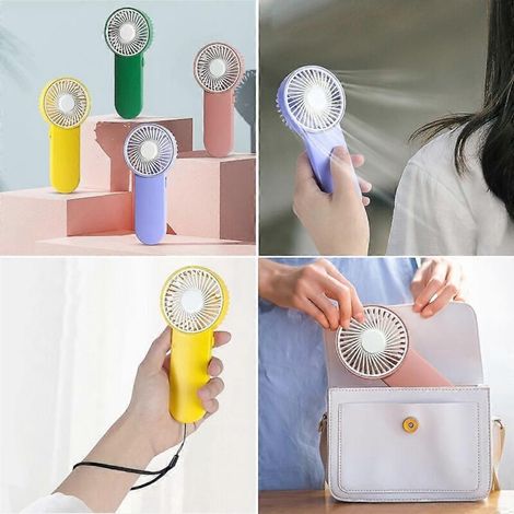 Mini ventilateur portable AA à piles, silencieux, pour la maison, le bureau et le camping. (1/5)