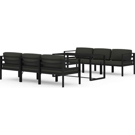 Maison Exclusive - 7-tlg. Garten-Lounge-Set mit Kissen Aluminium (1/5)