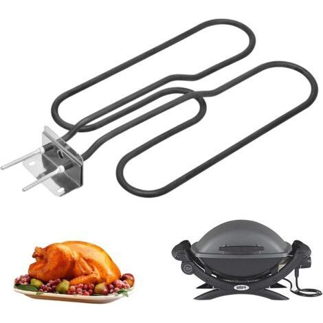 66631 Heizelement für Elektrogrill, Ersatzteil für Q140, Q1400 Elektrogrill, Elektro-Smoker, Heizelement für Innen- und Außengrill, Grau