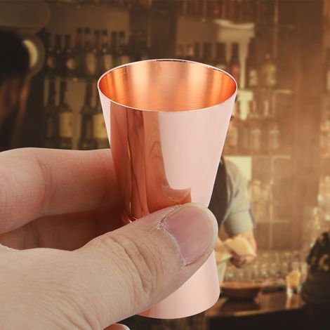 15/30 ml Jigger, doppelseitiger Messbecher für Spirituosen, Cocktails und Wein (Rosérot) (1/5)
