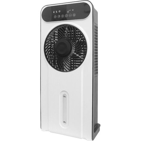 ABRILA-Opium Ventilatore a 12 velocità  Raffreddatore ad accumulatore  35W  Bianco/Nero  Telecomando  Timer