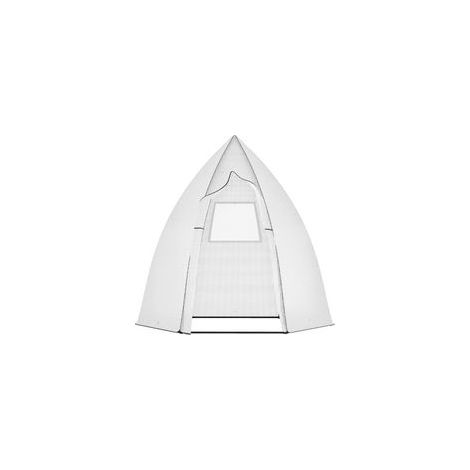 Mini serre d'hiver pour plantes avec porte enroulable, protection hivernale pour jardin et balcon, blanche, 160 x 140 x 180 cm