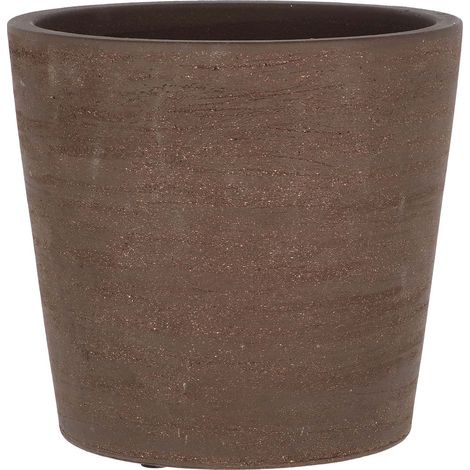Esschert Design – Pot de fleur en terre cuite non verni marron 25 cm – Finition mate pour intérieur et extérieur – Poids 3,28 kg – Diamètre 25,20 cm (1/4)