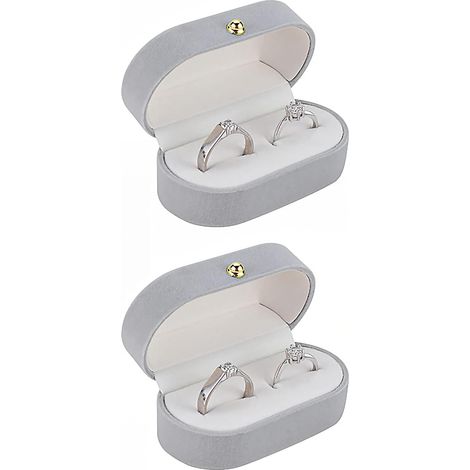 2 boîtes de décoration (gris clair)
