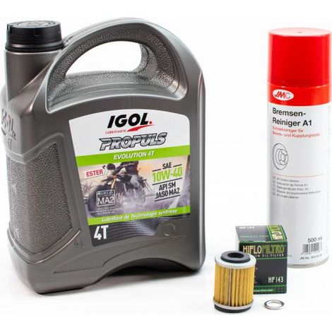 Kit Entretien Vidange Standard pour YAMAHA XT 350 de 1985 à 1995 - IGOL PROPULS EVOLUTION 10W40 4L