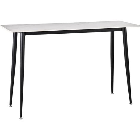 Console 120 cm céramique blanc pieds évasés métal noir - RYDER 2