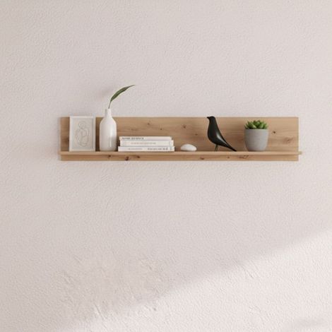 Estante Renatico, un Estante, Capacidad 5 Baldas, 137.5x19.5x24h cm Marrón Roble Nudos (1/5)