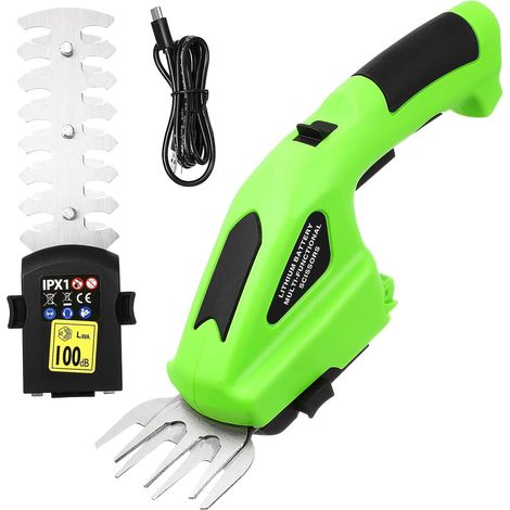 Sécateur Électrique sans Fil Vert pour Taille de Jardin et Pelouse Alliage et Plastique, Coupe Précise et Tranchante, Usage Jardin, Entretien Simple (1/5)