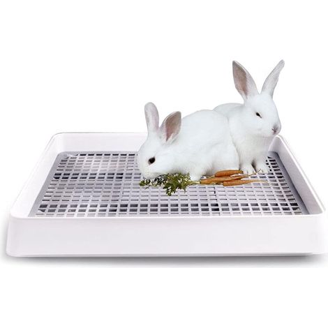 Bac à litière surdimensionné pour lapin avec grille, bac à litière pour chat dans une cage, bac à litière surdimensionné pour lapin 5746,78 cm