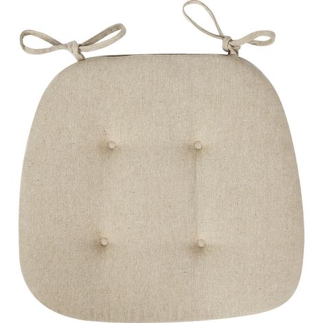 Coussin d'assise en mousse à mémoire de forme pour chaise de salle à manger, coussin capitonné pour chaise d'intérieur, 43 x 41 x 35 cm, beige (1/2)
