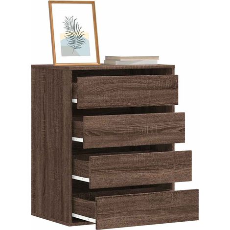 Cajonera de esquina madera ingeniería marrón roble 60x41x76 cm vidaXL