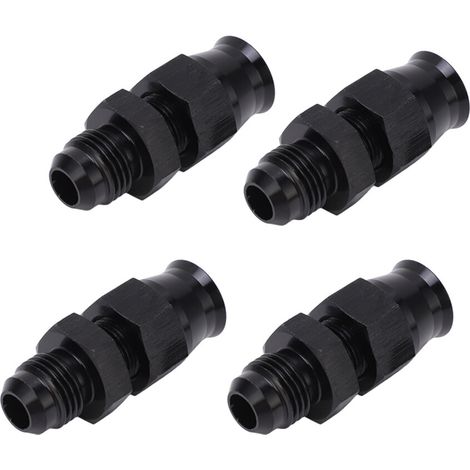 Juego de 4 adaptadores de rosca externa AN6 de aluminio, conectores de aleación a prueba de fugas, adecuados para la industria del petróleo y el gas.