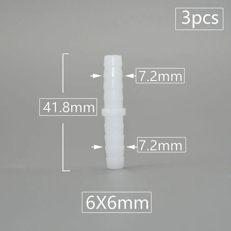 Raccords à barbes réducteurs directs en PE alimentaire (B) pour aquarium, adaptateur de pompe à air et joint de tuyau d'irrigation (1/5)