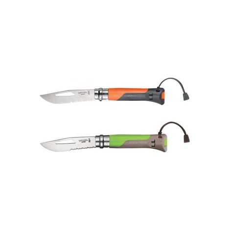 COLTELLO OPINEL 08 OUTODOOR n°8 lama da cm.85 colore verde/grigio OPINEL
