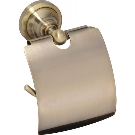 Dérouleur papier toilette avec couvercle RETRO bronze 14x15x10cm (1/5)