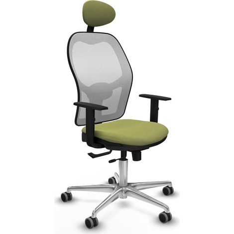 Sedia da ufficio piqueras y crespo ergonomica bianco alluminio (1/2)