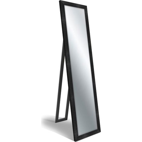 Specchio da Terra con Piede Floor Mirror Boston Black Nero 40 x 160 cm (1/4)