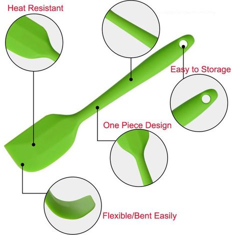 1 spatola in silicone, spatola da cucina resistente al calore, spatola antiaderente per cucinare e cuocere al forno, spatola resistente alle alte temperature, multifunzionale (1/5)