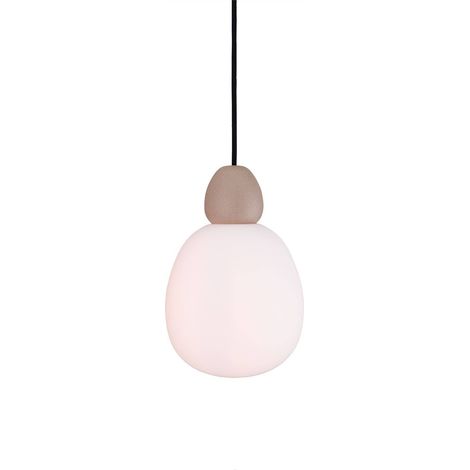 Belid Buddy - Suspension de plafond à 1 ampoule, structure sable, E14 (1/2)